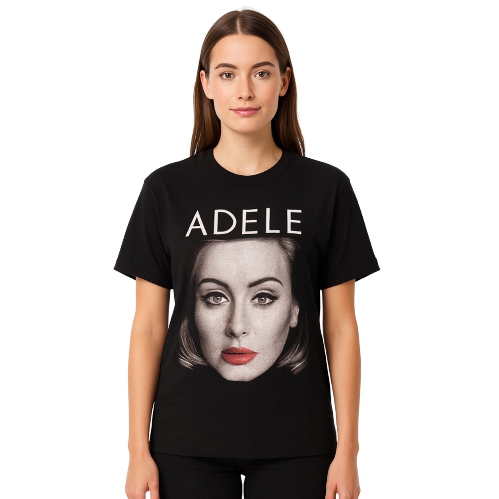 Adele 2016 Tour Black Cotton T-Shirt